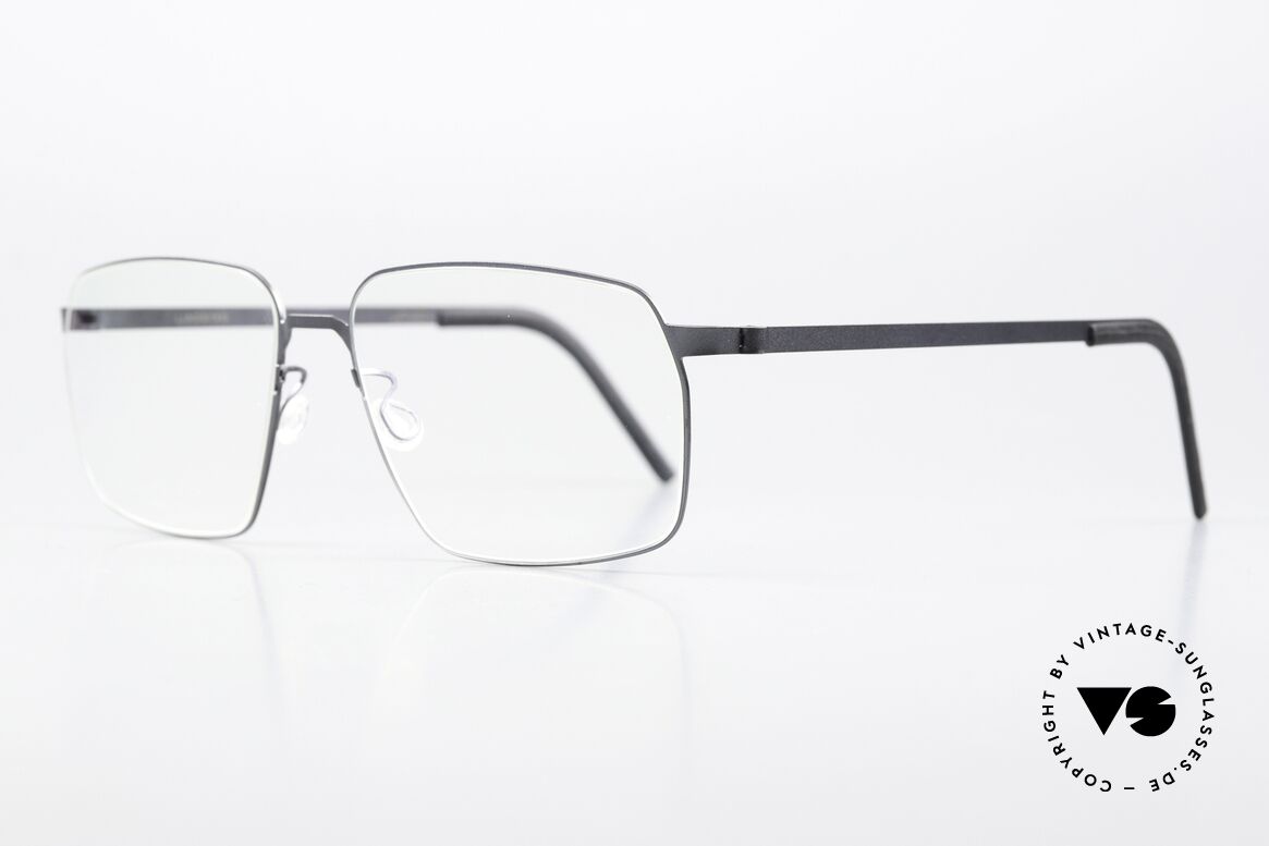 Lindberg 9635 Strip Titanium Titan Frame Blue-Gray Matt, light as a feather but extremely stable & very durable, Made for Men and Women