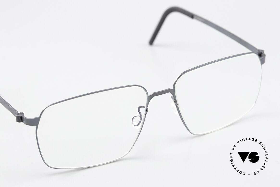 Lindberg 9635 Strip Titanium Titan Frame Blue-Gray Matt, unworn, NOS, with an original hard case by Lindberg, Made for Men and Women