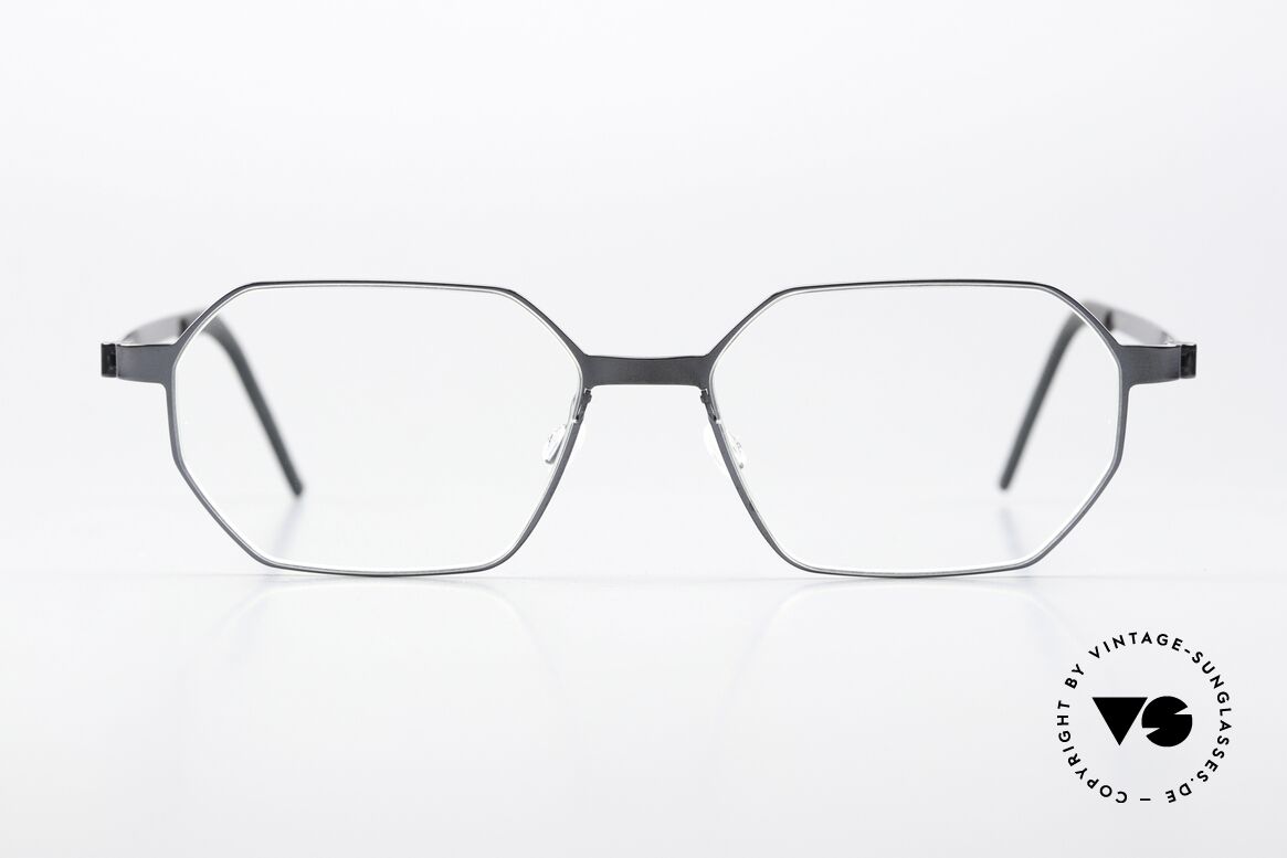 Lindberg 9634 Strip Titanium Polished Blue-Gray Frame, striking LINDBERG Strip Titanium designer eyewear, Made for Men and Women