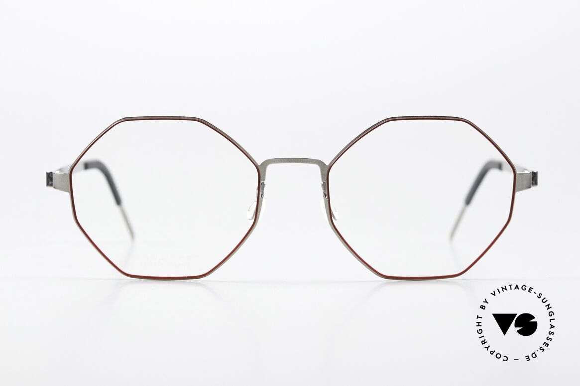 Lindberg 9609 Strip Titanium Ladies Frame Silver Red, mod. 9609, size 53/18, col P10: polished silver / red, Made for Women