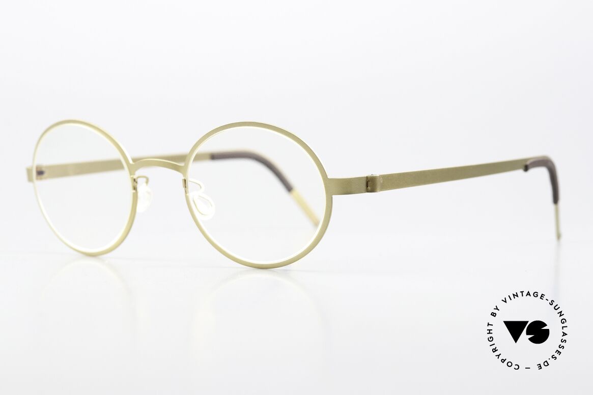 Lindberg 9587 Strip Titanium Round Glasses Men & Women, light as a feather but extremely stable & very durable, Made for Men and Women