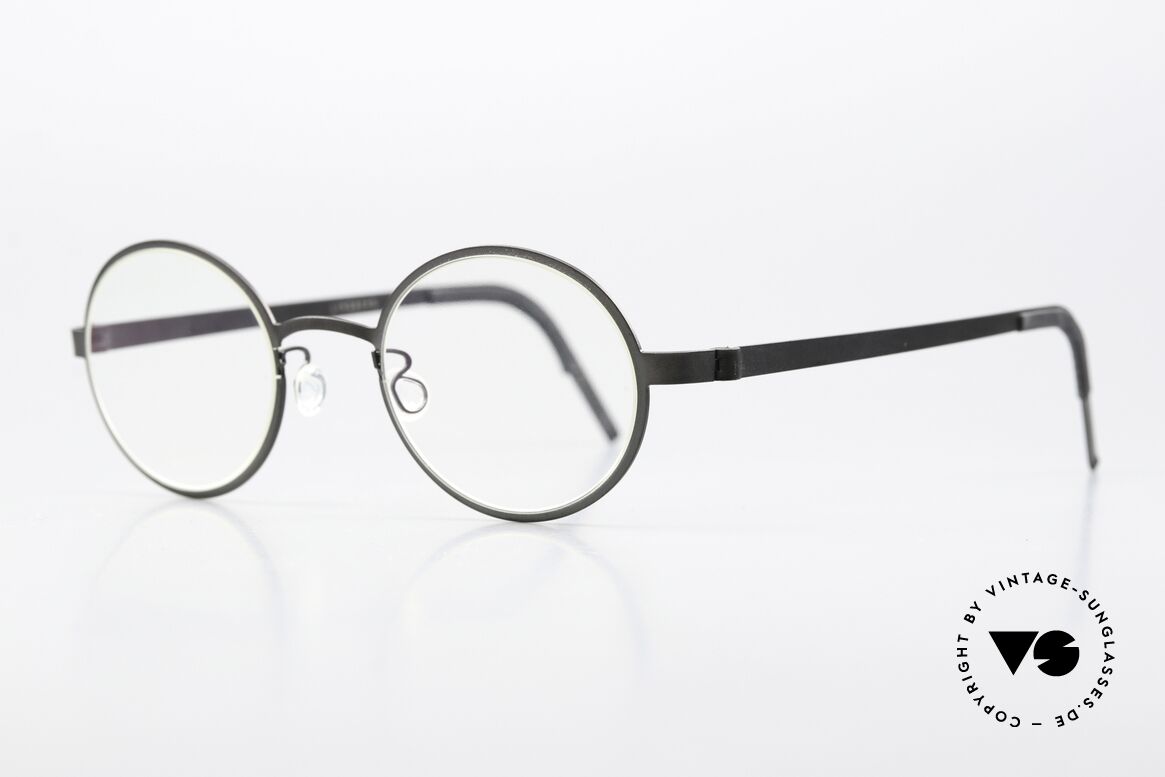 Lindberg 9587 Strip Titanium Black Designer Eyeglasses, light as a feather but extremely stable & very durable, Made for Men and Women