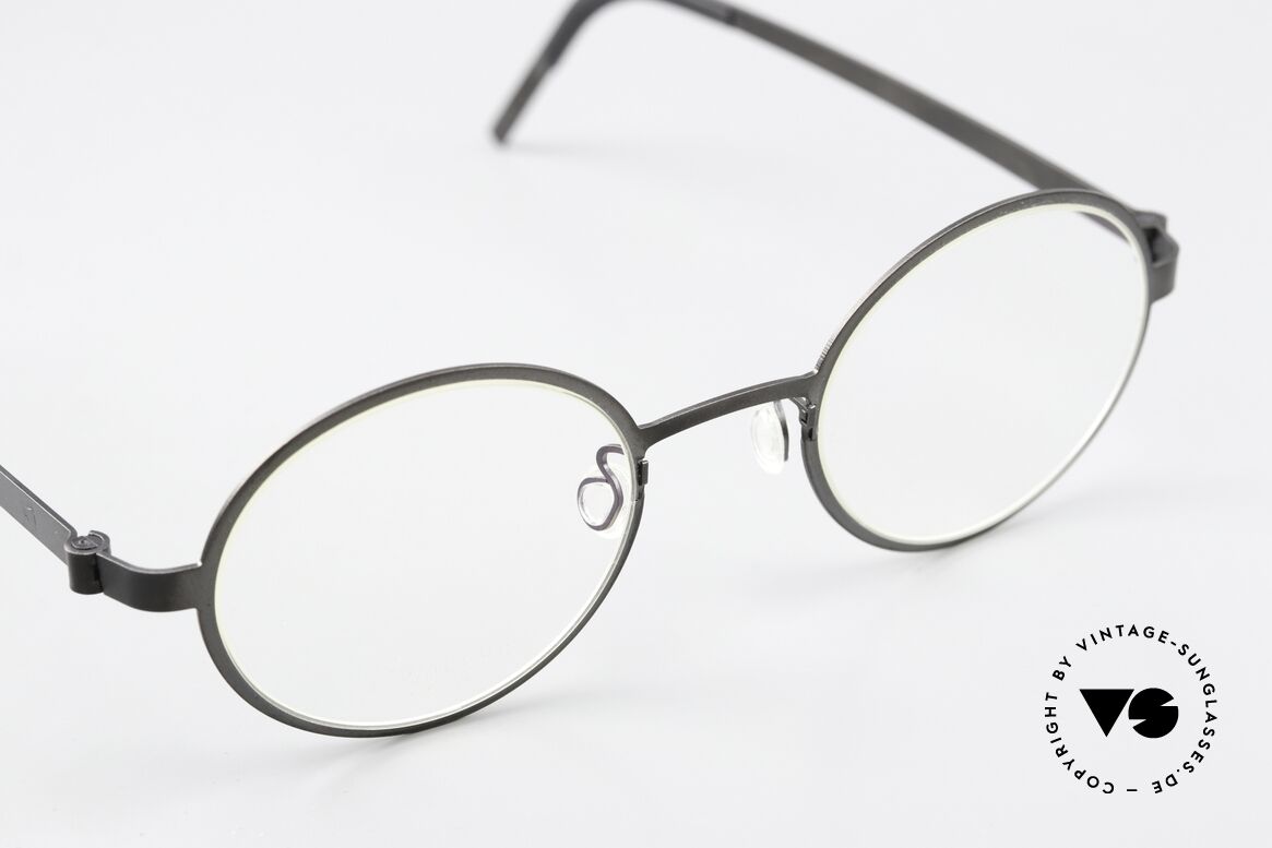 Lindberg 9587 Strip Titanium Black Designer Eyeglasses, unworn, new old stock with original case by Lindberg, Made for Men and Women