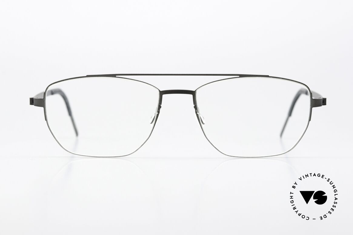 Lindberg 9618 Strip Titanium Black Designer Eyewear, model 9618, in size 56-17, 135mm temples, color U9, Made for Men and Women
