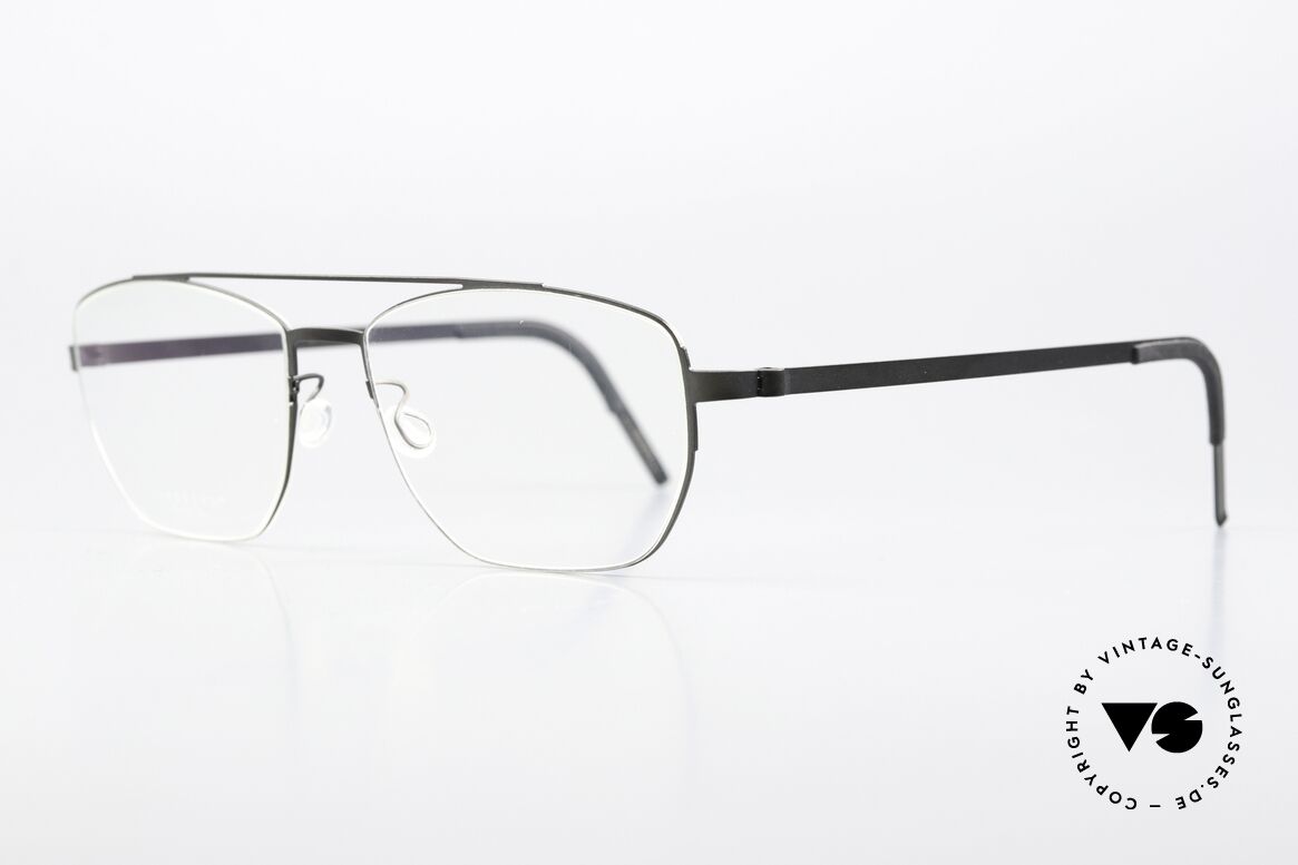 Lindberg 9618 Strip Titanium Black Designer Eyewear, light as a feather but extremely stable & very durable, Made for Men and Women