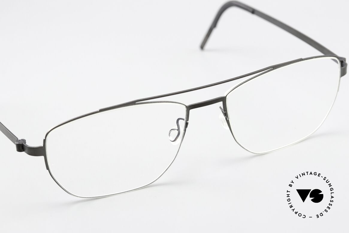 Lindberg 9618 Strip Titanium Black Designer Eyewear, unworn, new old stock with original case by Lindberg, Made for Men and Women