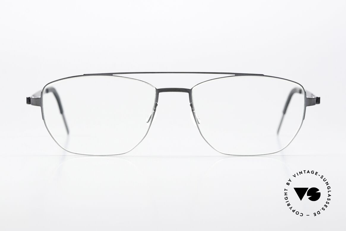 Lindberg 9618 Strip Titanium Polished Gray Eyeglasses, model 9618, size 56-17, 135mm temples, color PU16, Made for Men and Women