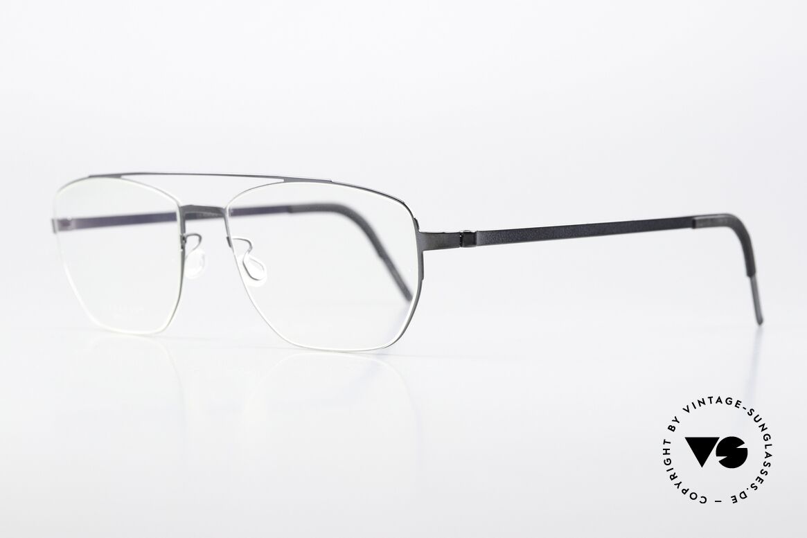 Lindberg 9618 Strip Titanium Polished Gray Eyeglasses, light as a feather but extremely stable & very durable, Made for Men and Women