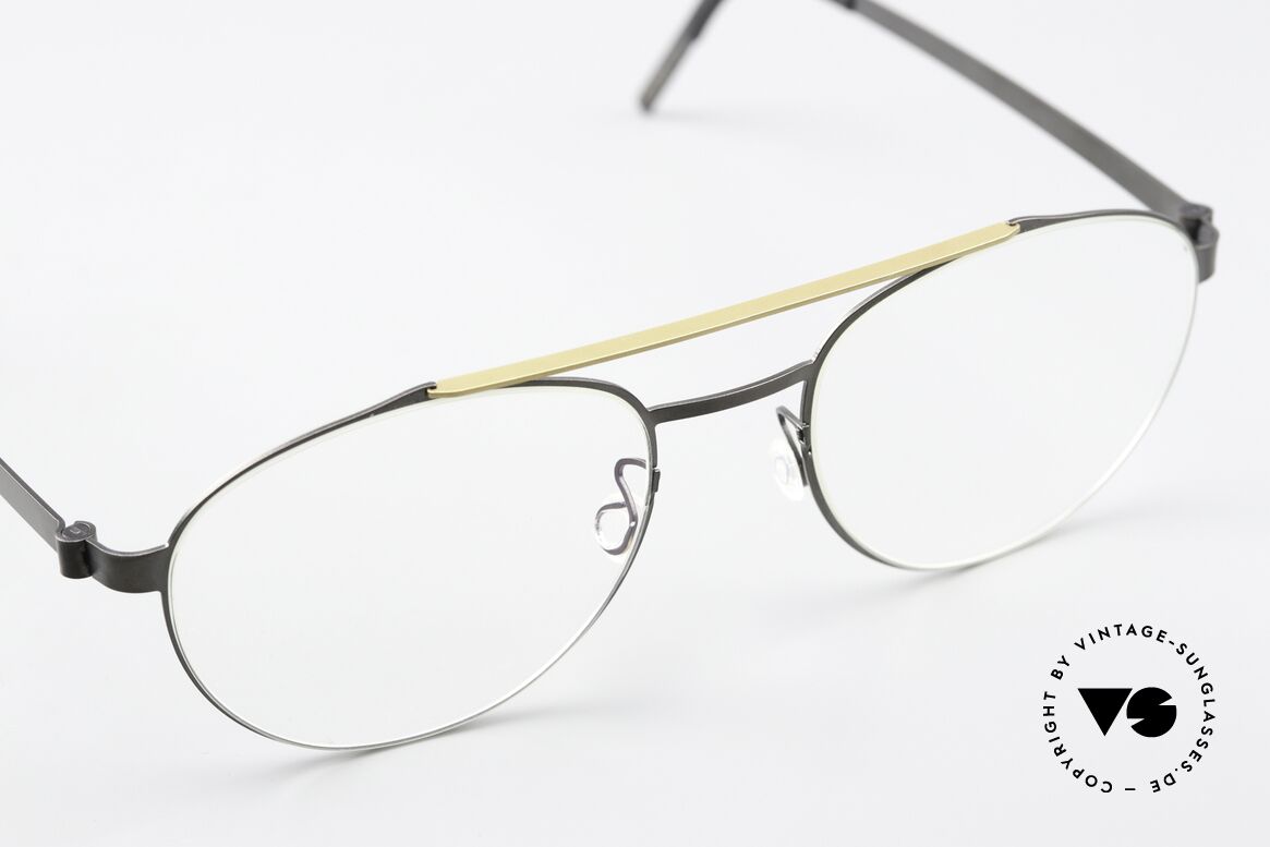 Lindberg 9616 52 Strip Titanium Quality Frame From Denmark, unworn, new old stock with original case by Lindberg, Made for Men and Women