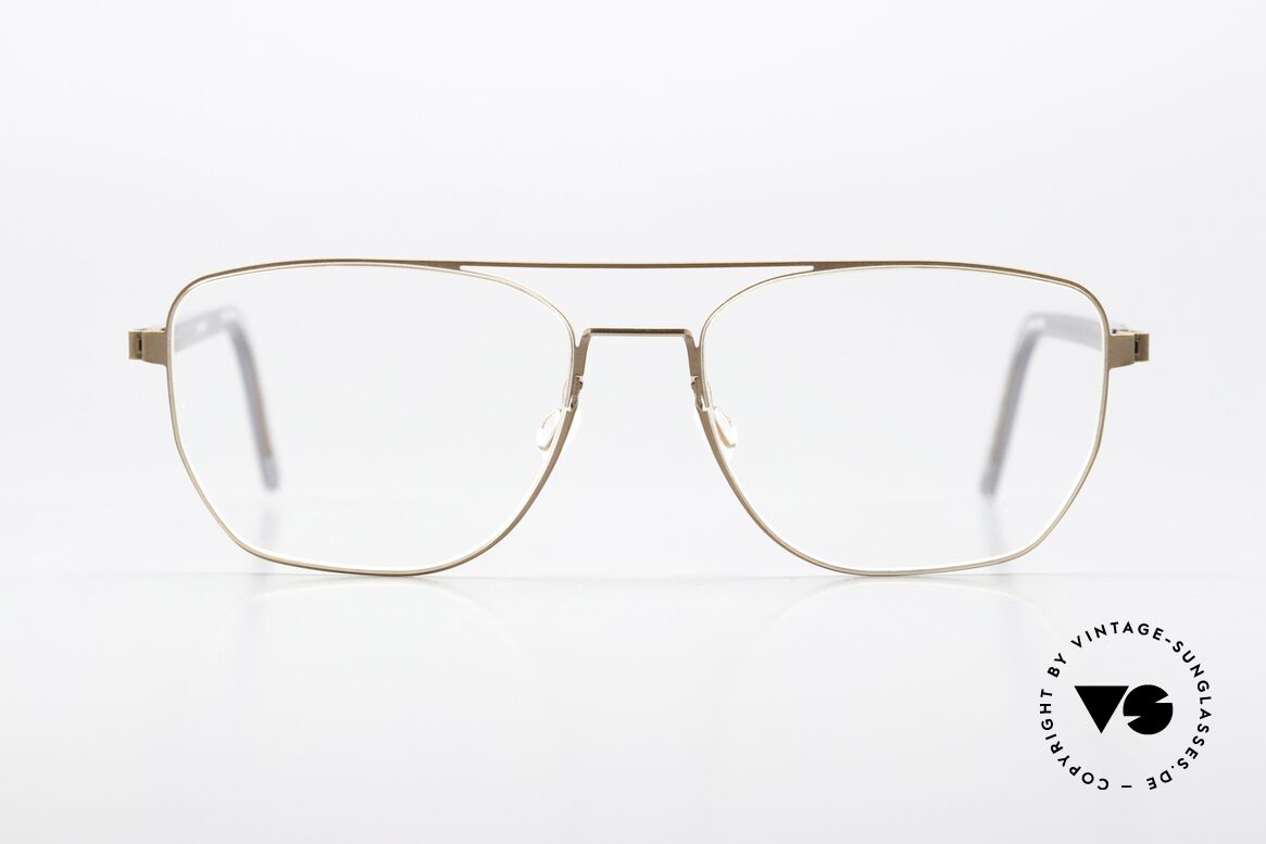 Lindberg 9622 Strip Titanium Frame With Acetate Temples, model 9622 in size 51/15; bronze with gray temples, Made for Men and Women