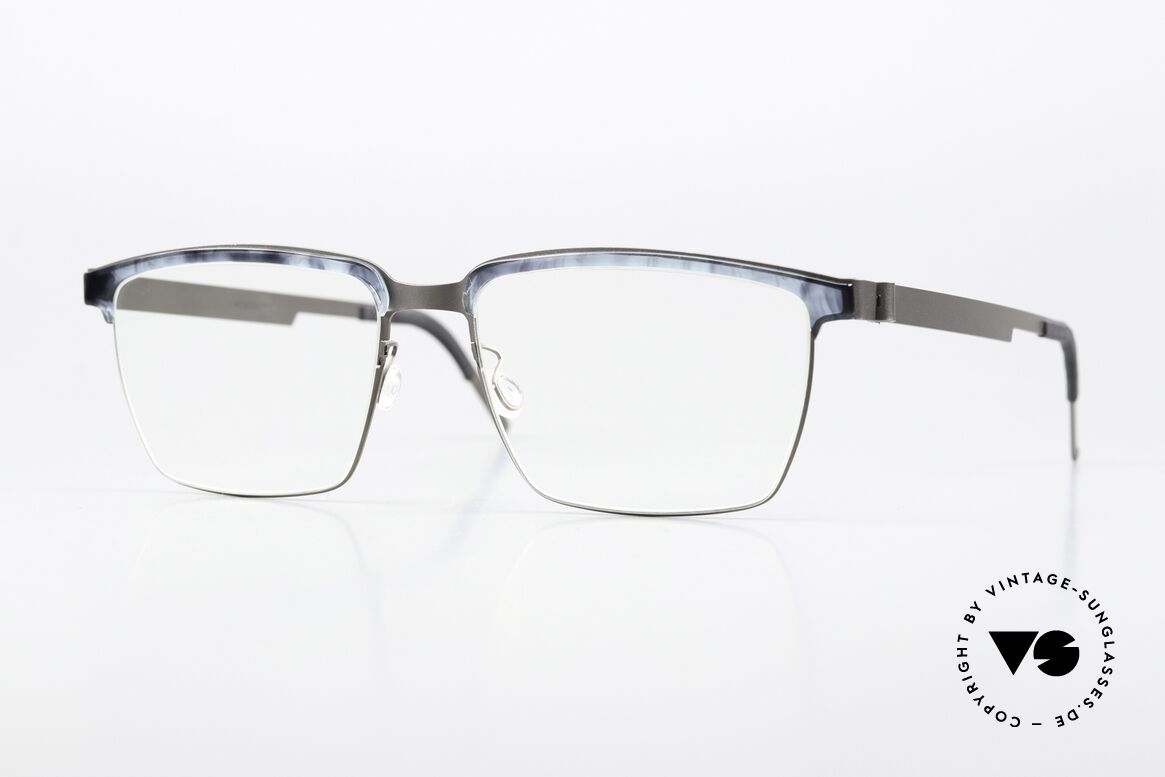 Lindberg 9841 Strip Titanium Square Eyewear For Men, Lindberg Strip Titanium combi-eyeglasses from 2018, Made for Men