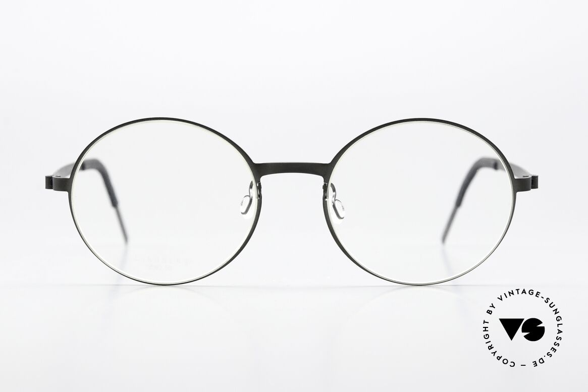 Lindberg 9580 Strip Titanium Designer Frame Matt Black, model 9580, in size 50-18, 135mm temples, color U9, Made for Men and Women