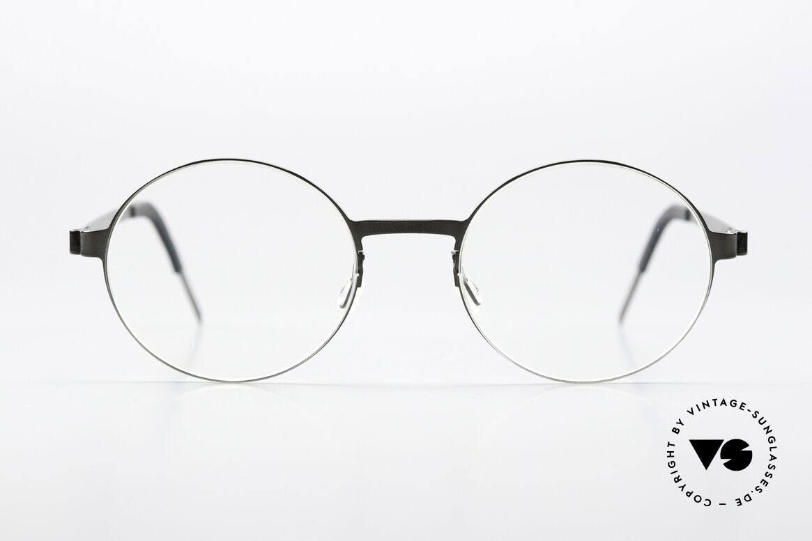 Lindberg 9610 Strip Titanium Titan Frame Polished Black, model 9610, in size 46-18, 135mm temples, color PU9, Made for Men and Women