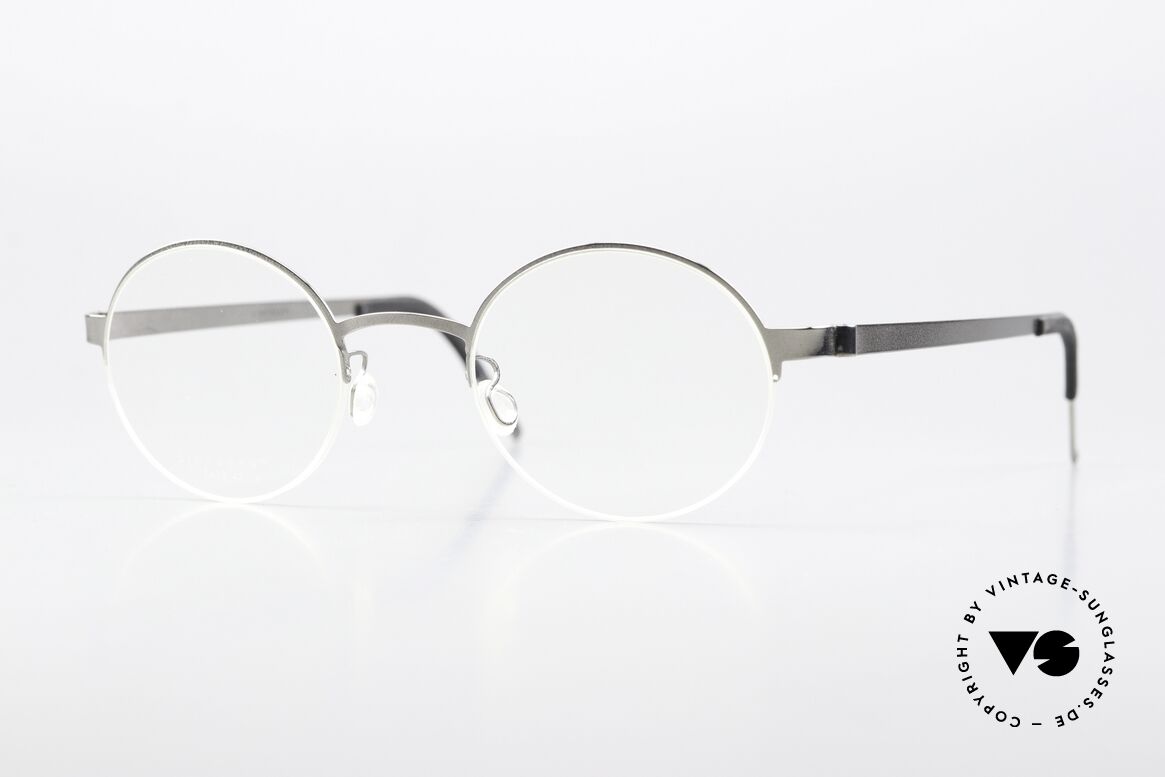 Lindberg 7413 Strip Titanium Round Nylor Frame Silver, round Lindberg specs Strip Titanium series from 2018, Made for Men and Women