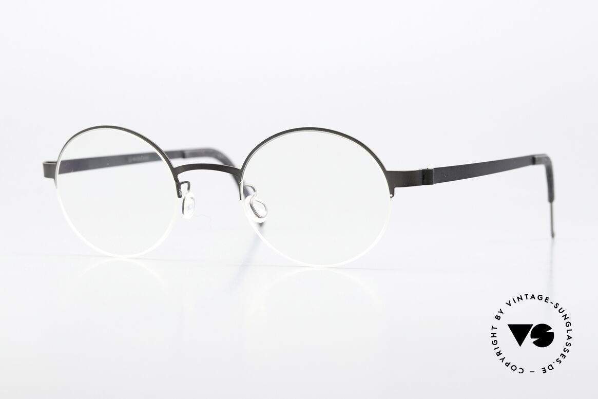 Lindberg 7413 Strip Titanium Round Nylor Frame Black, round Lindberg specs Strip Titanium series from 2018, Made for Men and Women