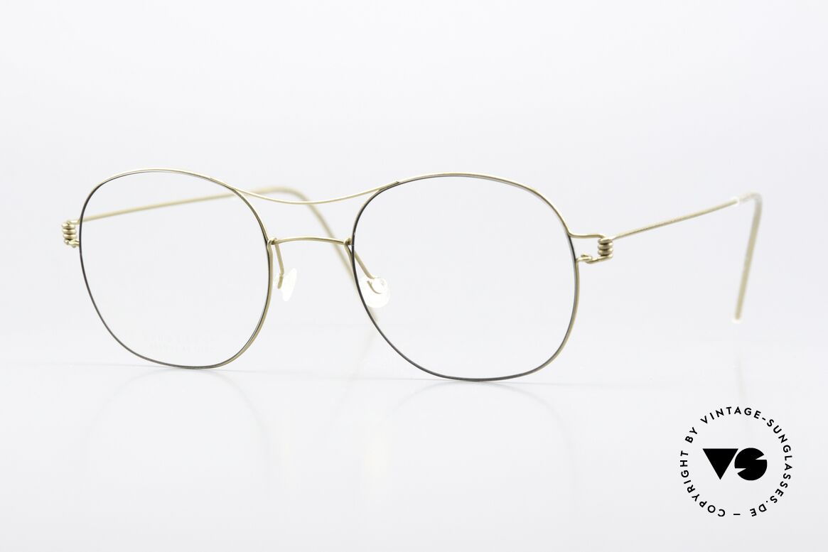 Lindberg Rasmus 49 Air Titan Rim Classic Frame Matt Gold, classic glasses by Lindberg of the Air Titanium series, Made for Men and Women