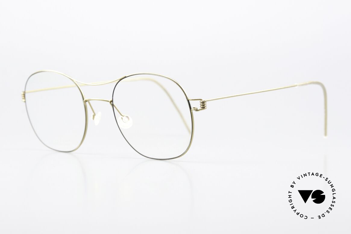 Lindberg Rasmus 49 Air Titan Rim Classic Frame Matt Gold, elegant designer eyeglasses for ladies and gentlemen, Made for Men and Women