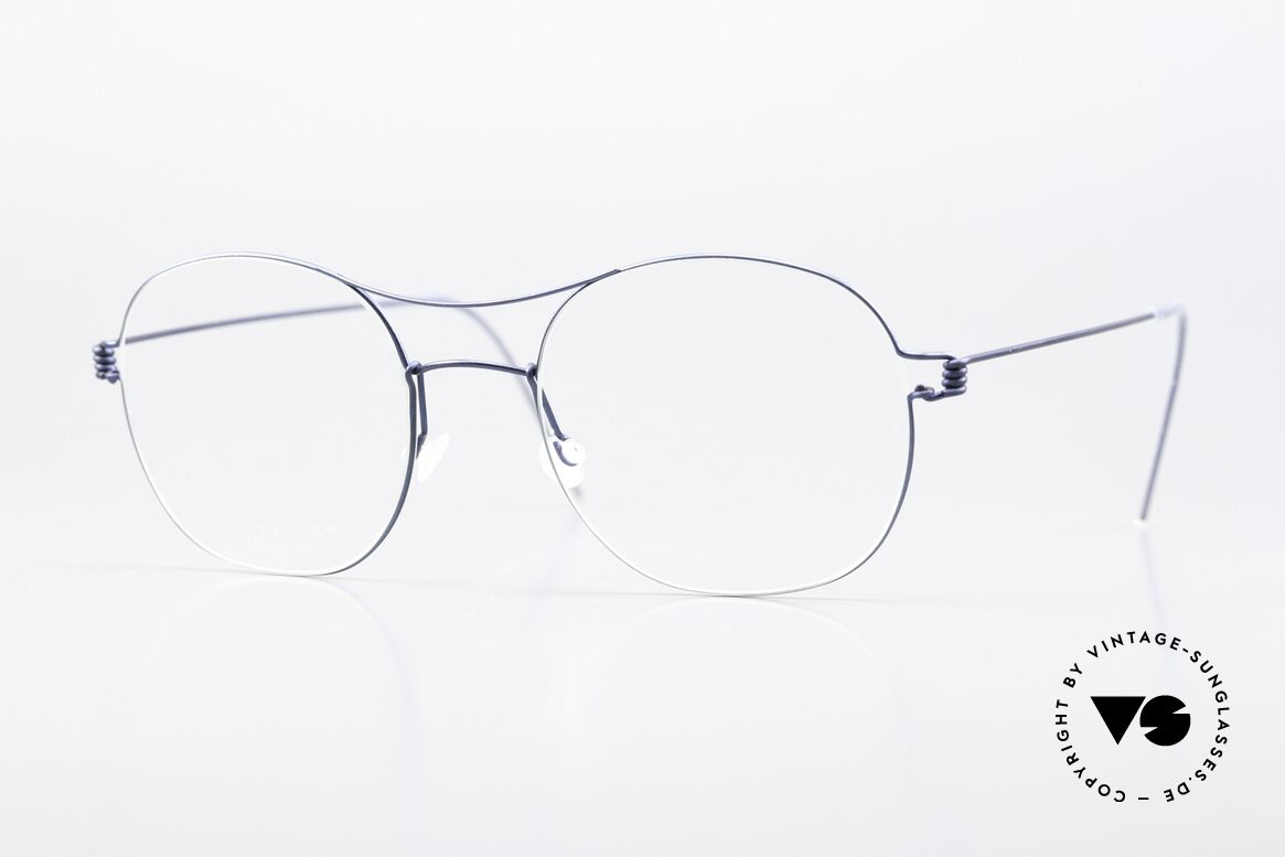 Lindberg Rasmus 49 Air Titan Rim Classic Frame Matt Blue, classic glasses by Lindberg of the Air Titanium series, Made for Men and Women