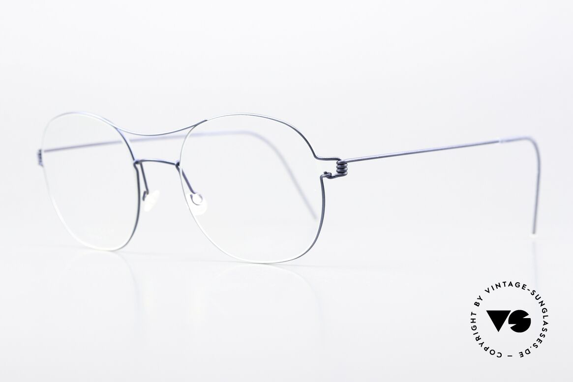 Lindberg Rasmus 49 Air Titan Rim Classic Frame Matt Blue, elegant designer eyeglasses for ladies and gentlemen, Made for Men and Women
