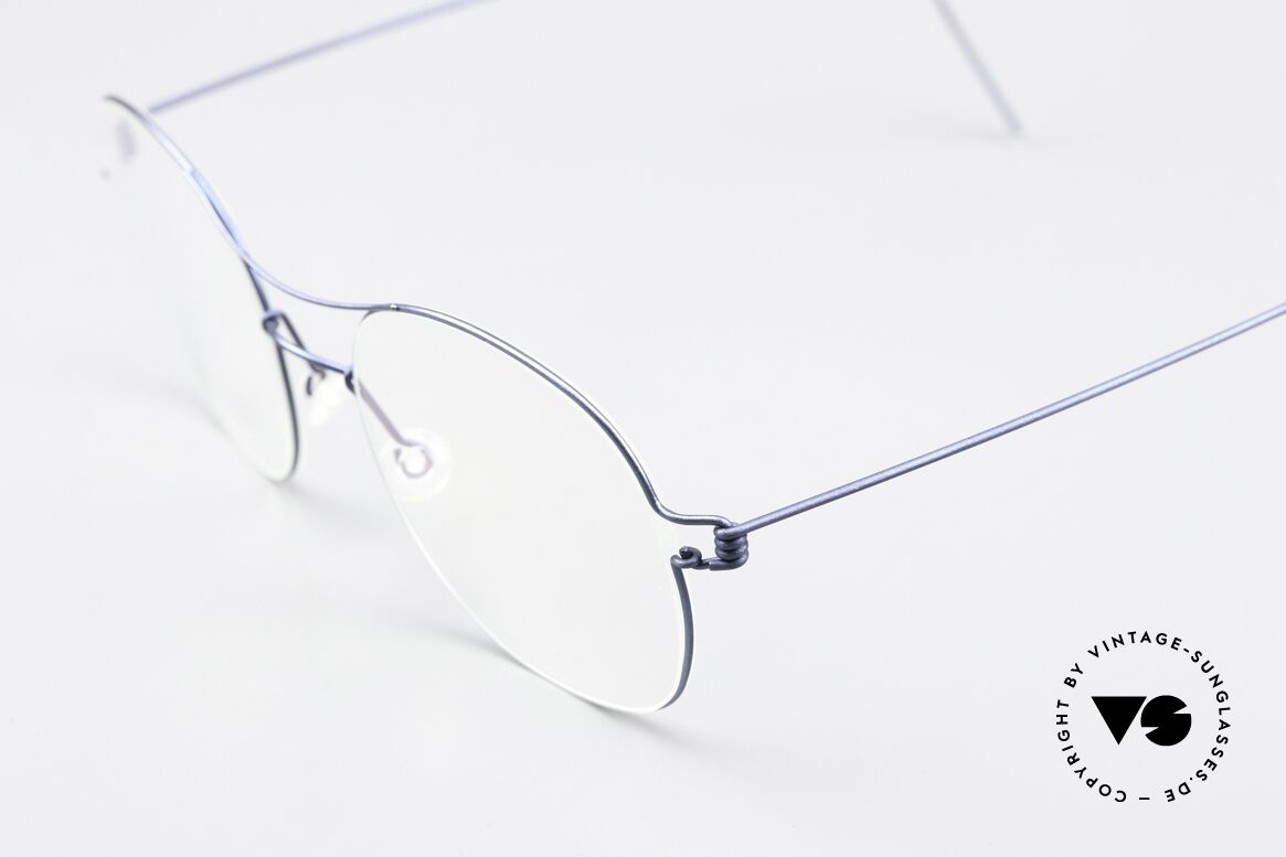 Lindberg Rasmus 49 Air Titan Rim Classic Frame Matt Blue, high-end, stylish & really innovative: grade 'vintage', Made for Men and Women