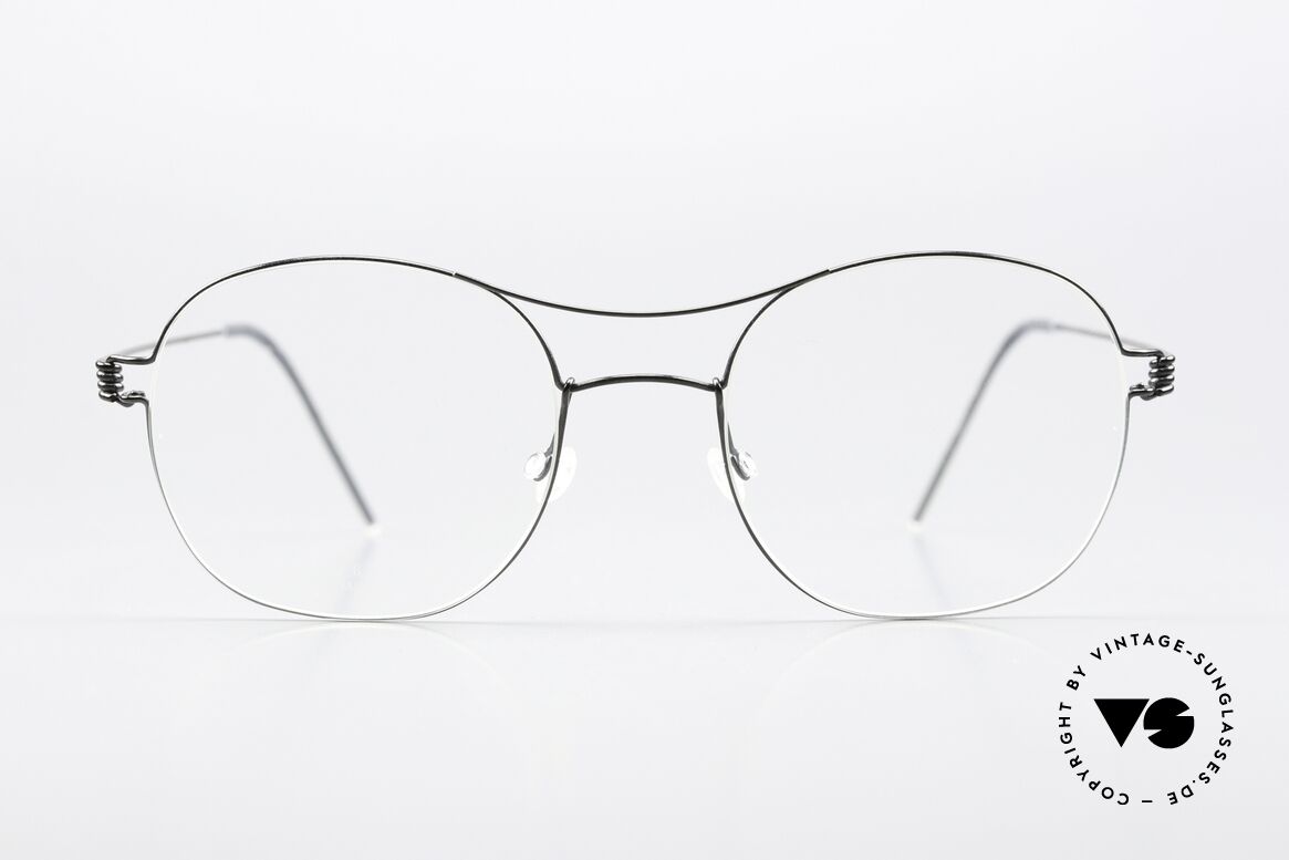 Lindberg Rasmus 49 Air Titan Rim Black Polished Titan Frame, Rasmus, size 49-19, 145 in color PU9 = polished black, Made for Men and Women