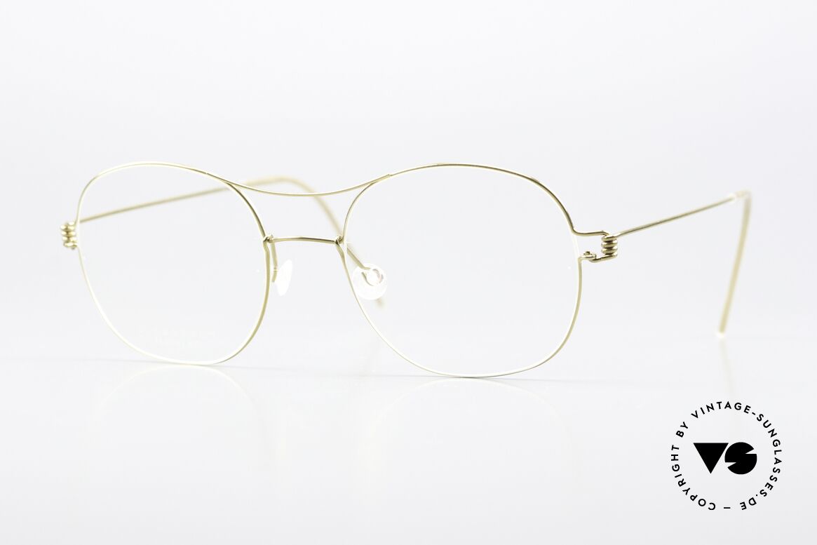 Lindberg Rasmus 47 Air Titan Rim Classic Frame Shiny Gold, classic glasses by Lindberg of the Air Titanium series, Made for Men and Women