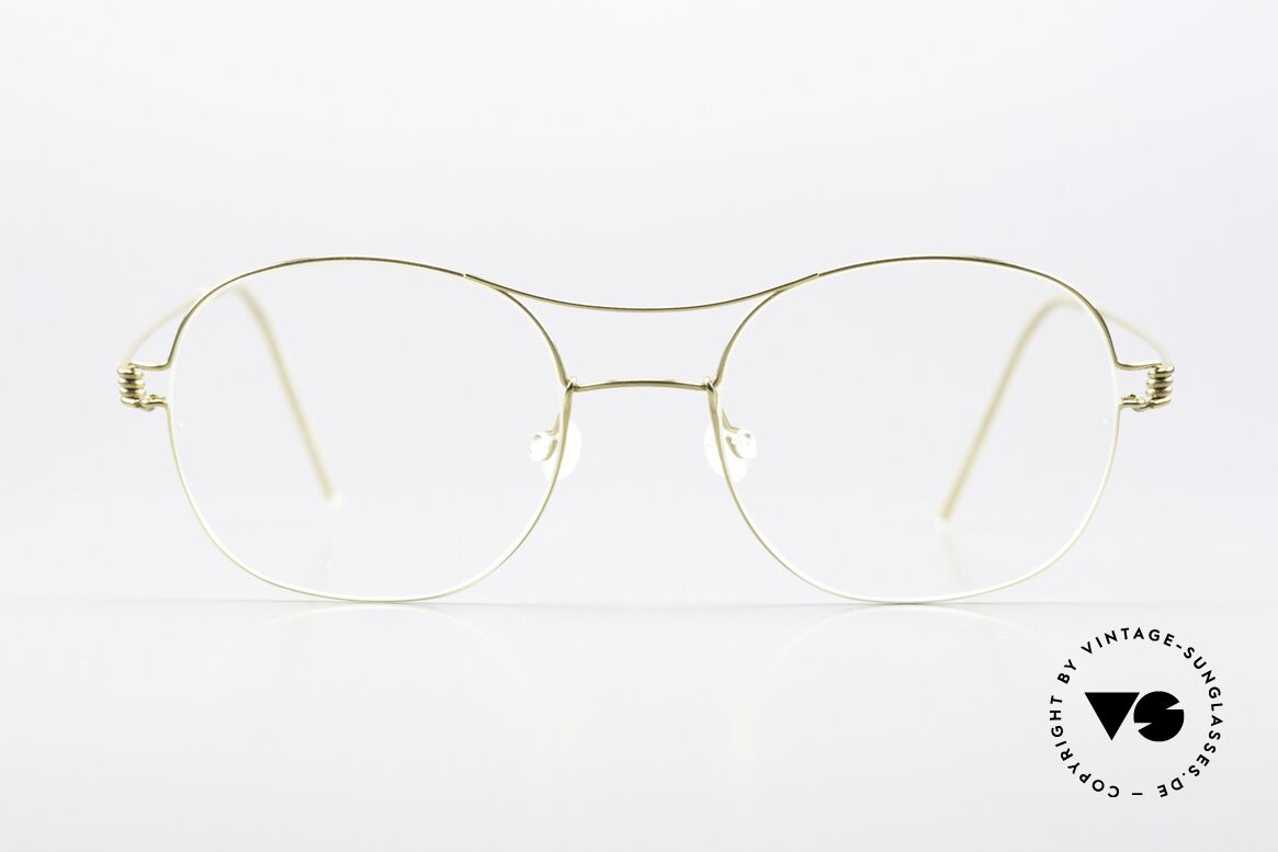 Lindberg Rasmus 47 Air Titan Rim Classic Frame Shiny Gold, model Rasmus, size 47-16, 135, color PGT: shiny gold, Made for Men and Women