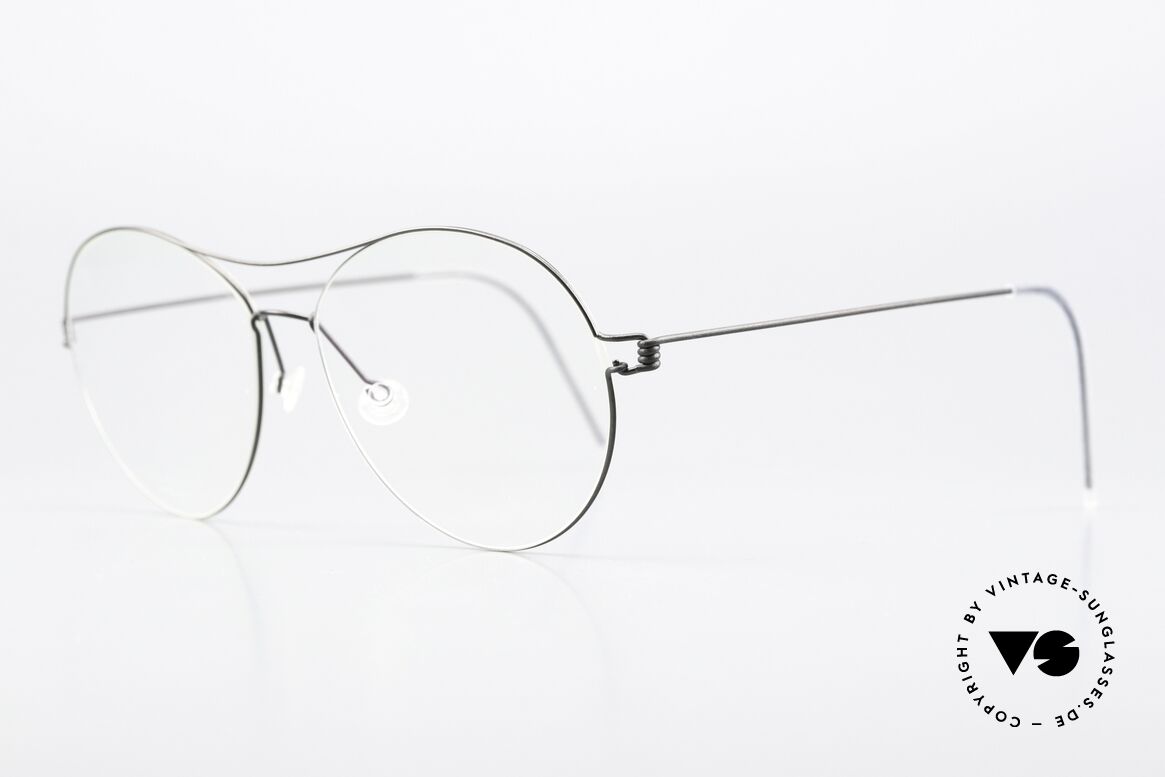 Lindberg April Air Titan Rim Matt Black Titanium Frame, simply timeless, stylish & innovative: grade 'vintage', Made for Women