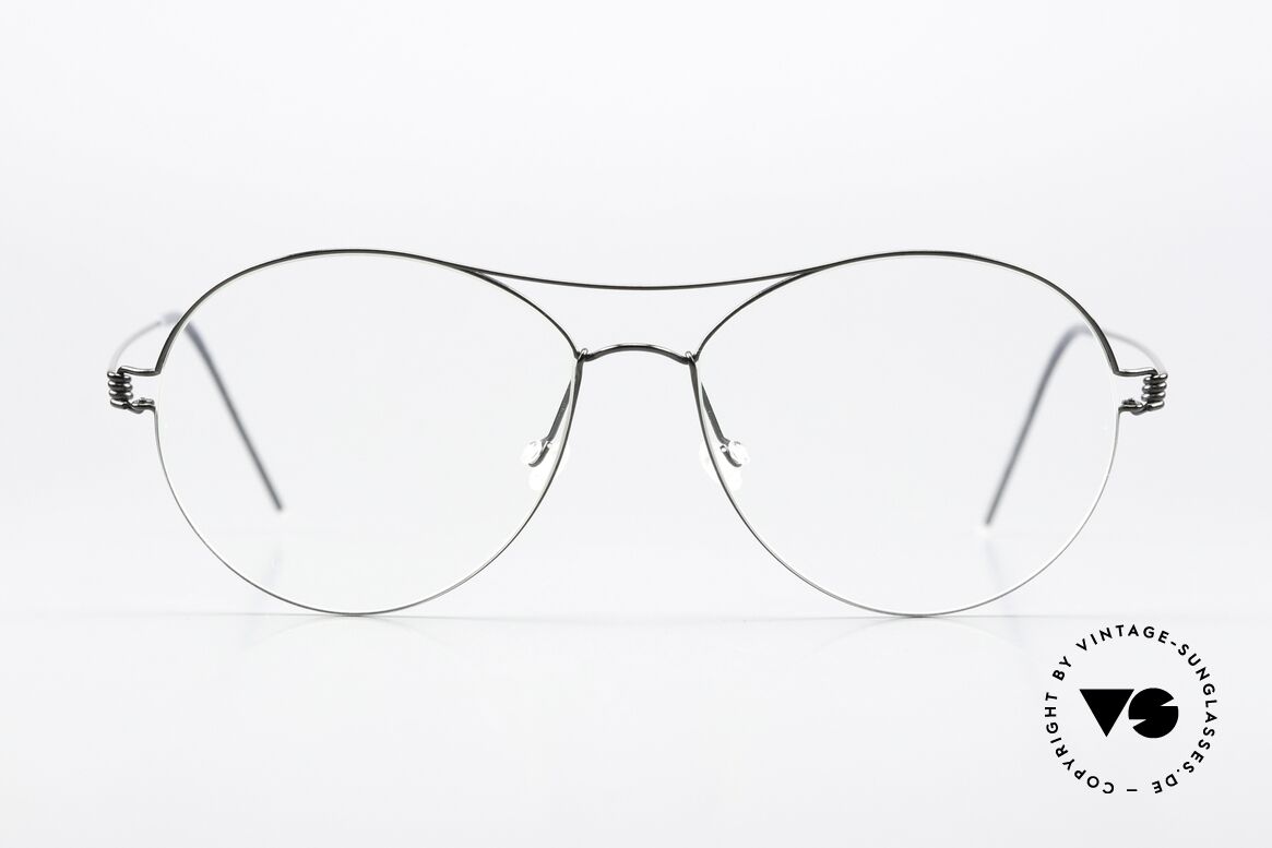 Lindberg April Air Titan Rim Shiny Black Titan Frame, model April, size 54-15, 135, color PU9: shiny black, Made for Women
