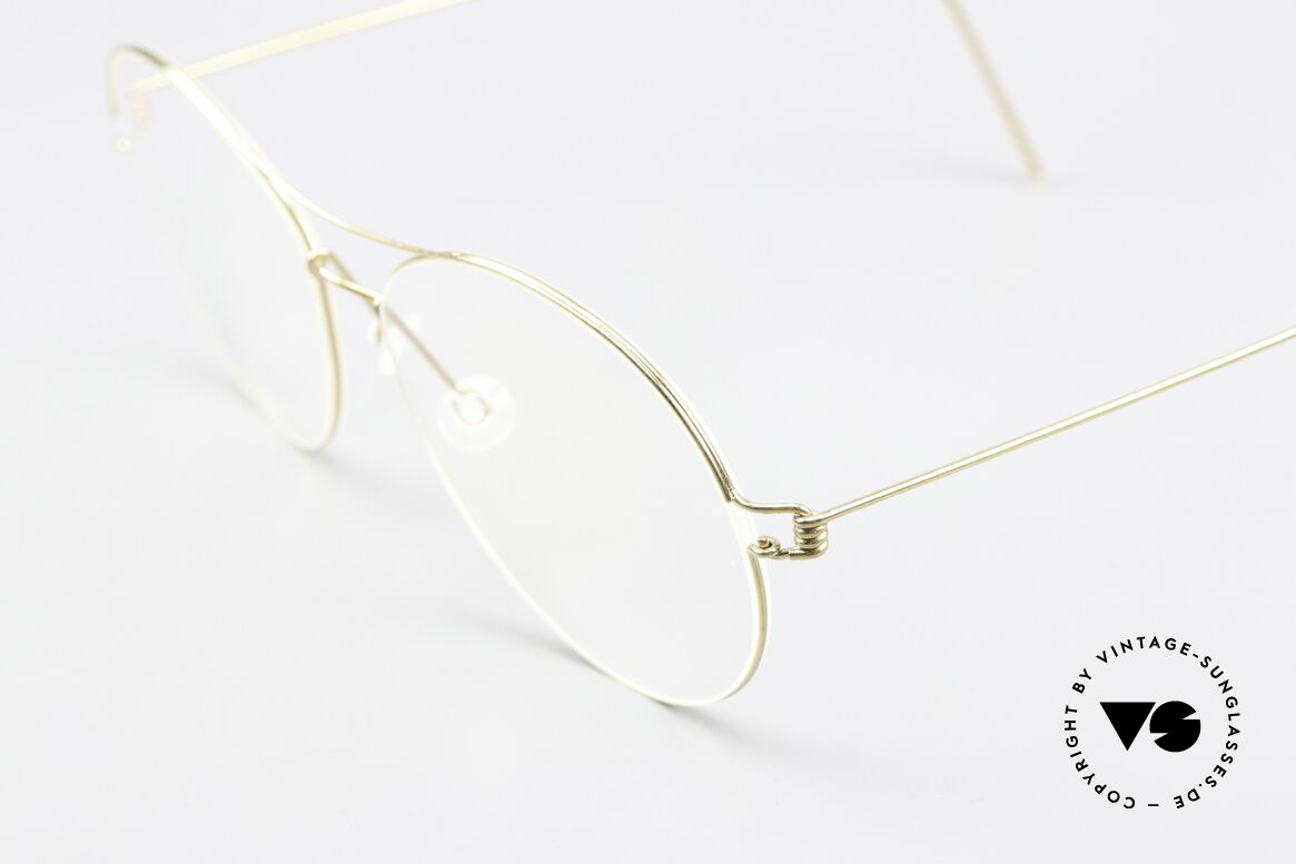 Lindberg April Air Titan Rim Shiny Gold Titanium Frame, extremely strong, resilient and flexible (and 3g only!), Made for Women