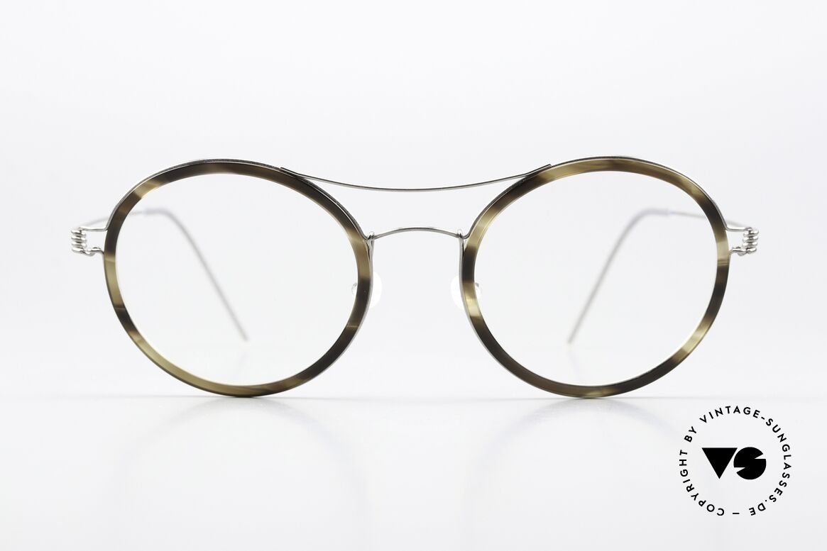 Lindberg Camilla Air Titan Rim Interesting Frame Coloring, ladies eyeglasses; frame color P010 = silver / havana, Made for Women