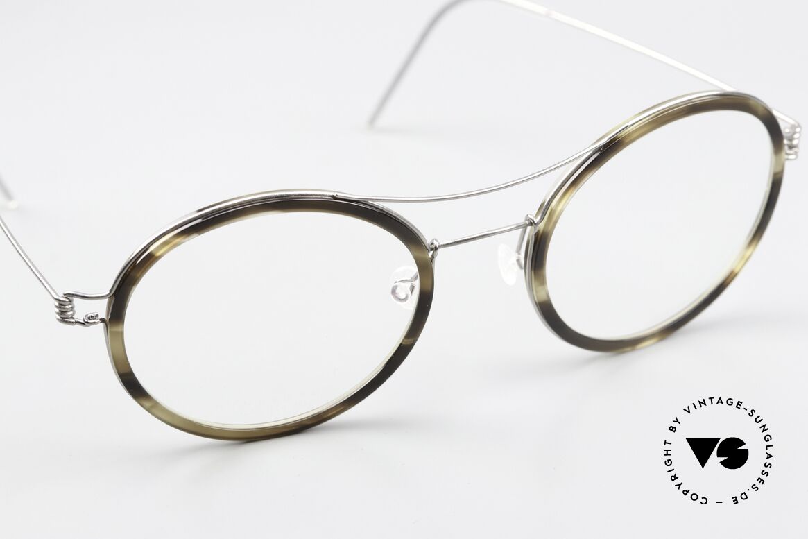 Lindberg Camilla Air Titan Rim Interesting Frame Coloring, unworn, NOS, with original magnetic case by Lindberg, Made for Women