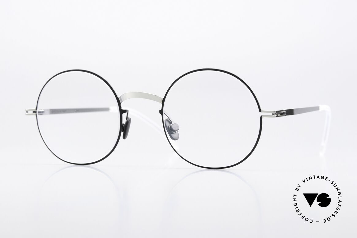 Mykita Sigur Round Frame Black Silver, Mykita eyeglasses, model Sigur, size 46-21, col 052, Made for Men and Women