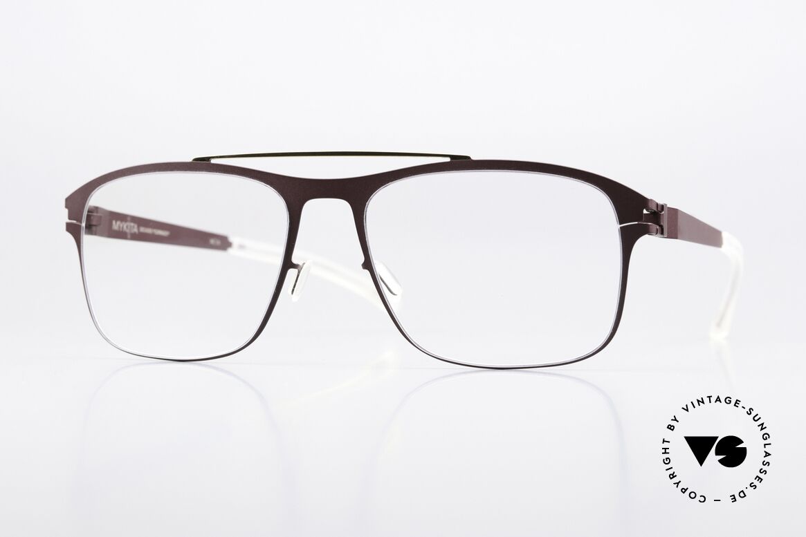 Mykita Corrado Square Frame Burgundy Gold, Mykita glasses, model Corrado, size 56-18, color 164, Made for Men and Women