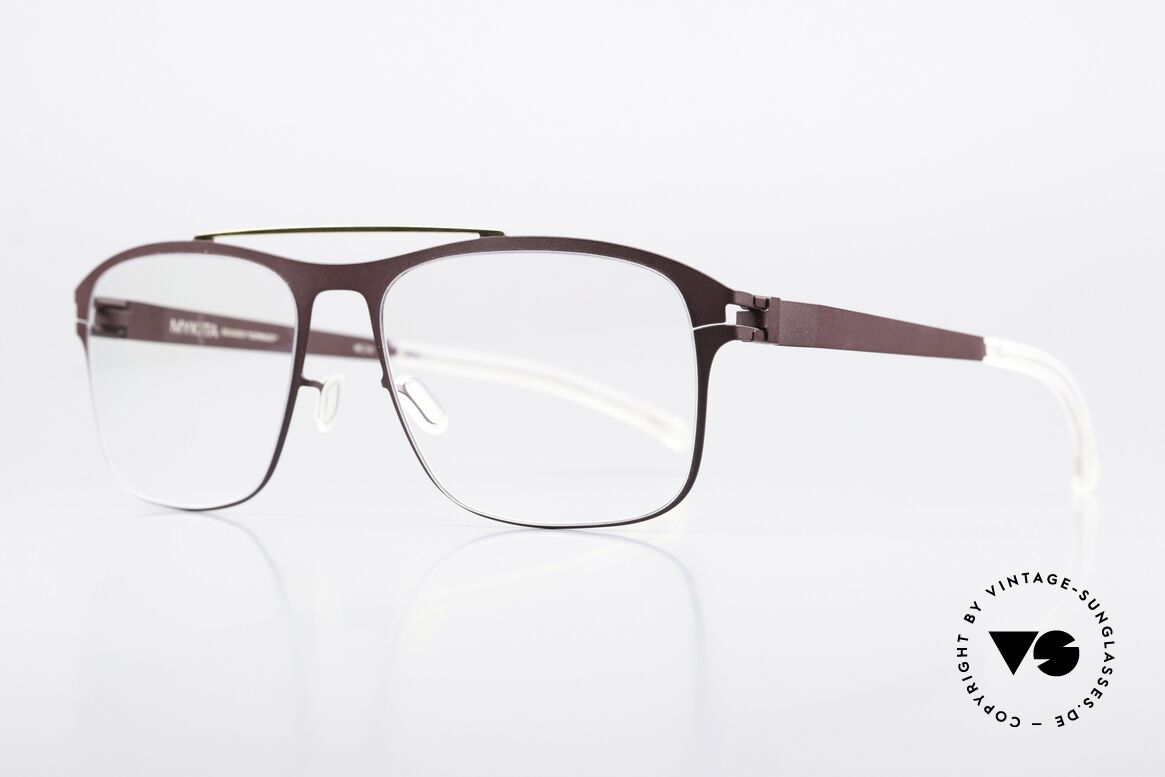 Mykita Corrado Square Frame Burgundy Gold, color is "Gold/Burgundy" = suitable for ladies & gents, Made for Men and Women