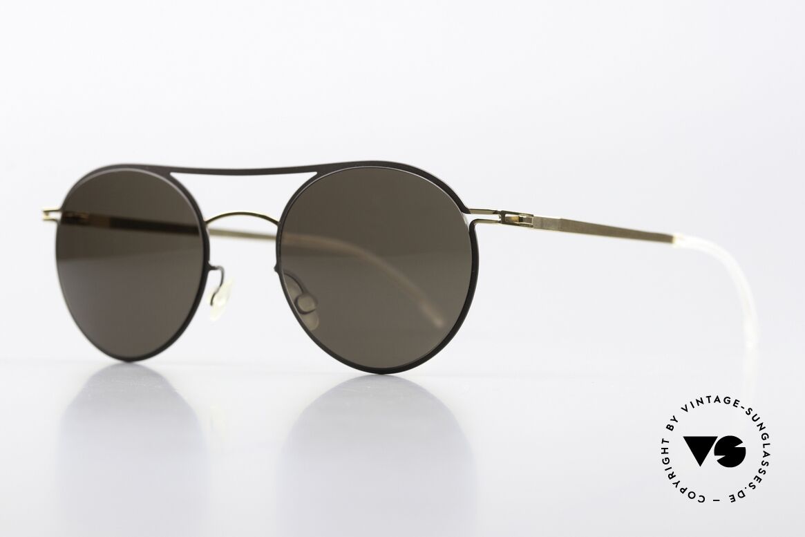 Mykita Tore Round Sunglasses Gold Terra, color is "Gold/Terra" = suitable for ladies and gents, Made for Men and Women