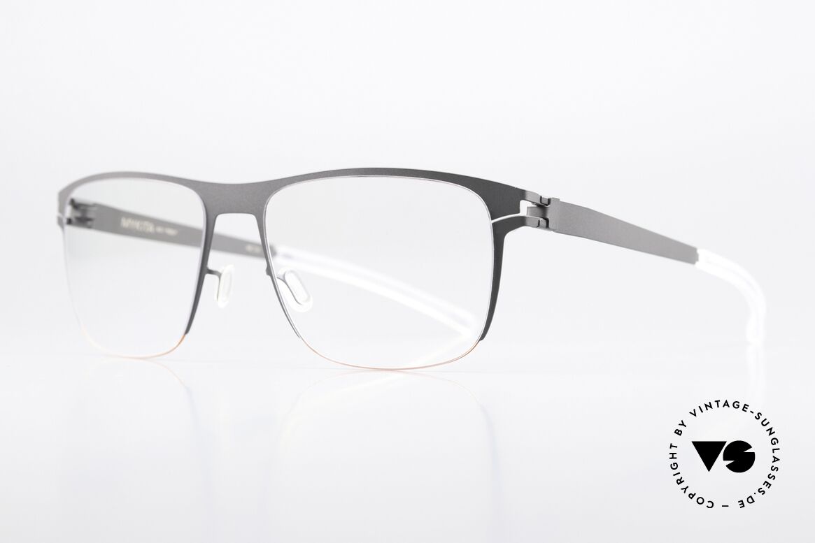 Mykita Edu Frame Basalt Neon Orange, color is "Basalt/Neon Orange" (rather a men's model), Made for Men