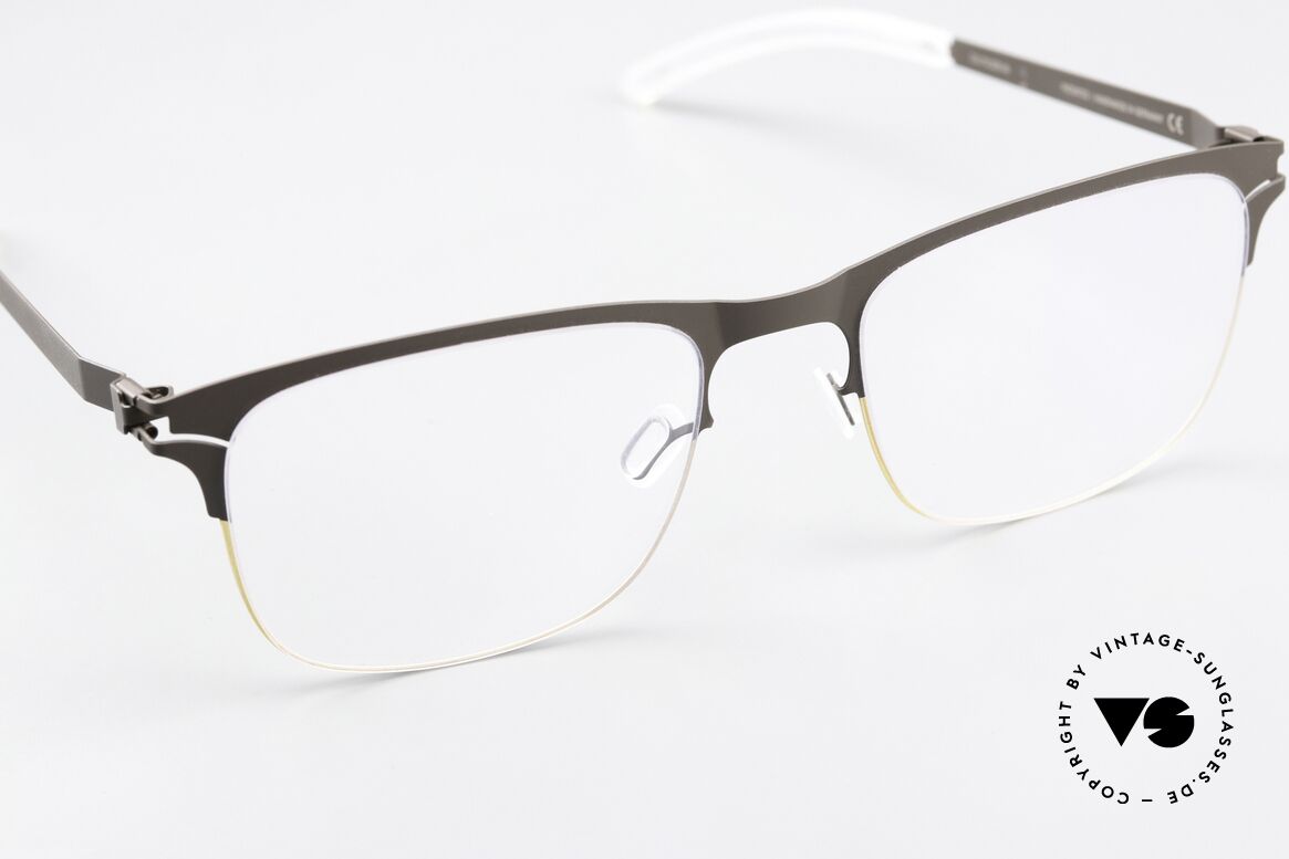 Mykita Desmond Square Frame Gold Terra, unworn model with full original packaging by MYKITA, Made for Men