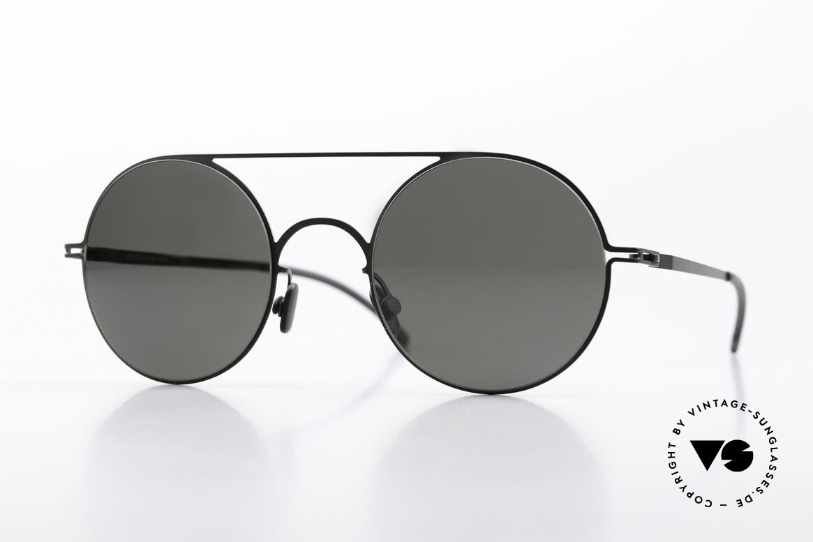 Mykita Touho Round Sunglasses Black, Mykita sunglasses, model Touho, size 47-22, col. 002, Made for Men and Women