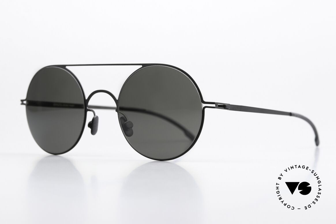Mykita Touho Round Sunglasses Black, color 002 is "Black" = suitable for ladies & gentlemen, Made for Men and Women