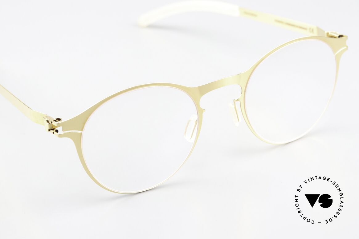 Mykita Lior Glossy Gold Panto Frame, unworn model with full original packaging by MYKITA, Made for Men and Women