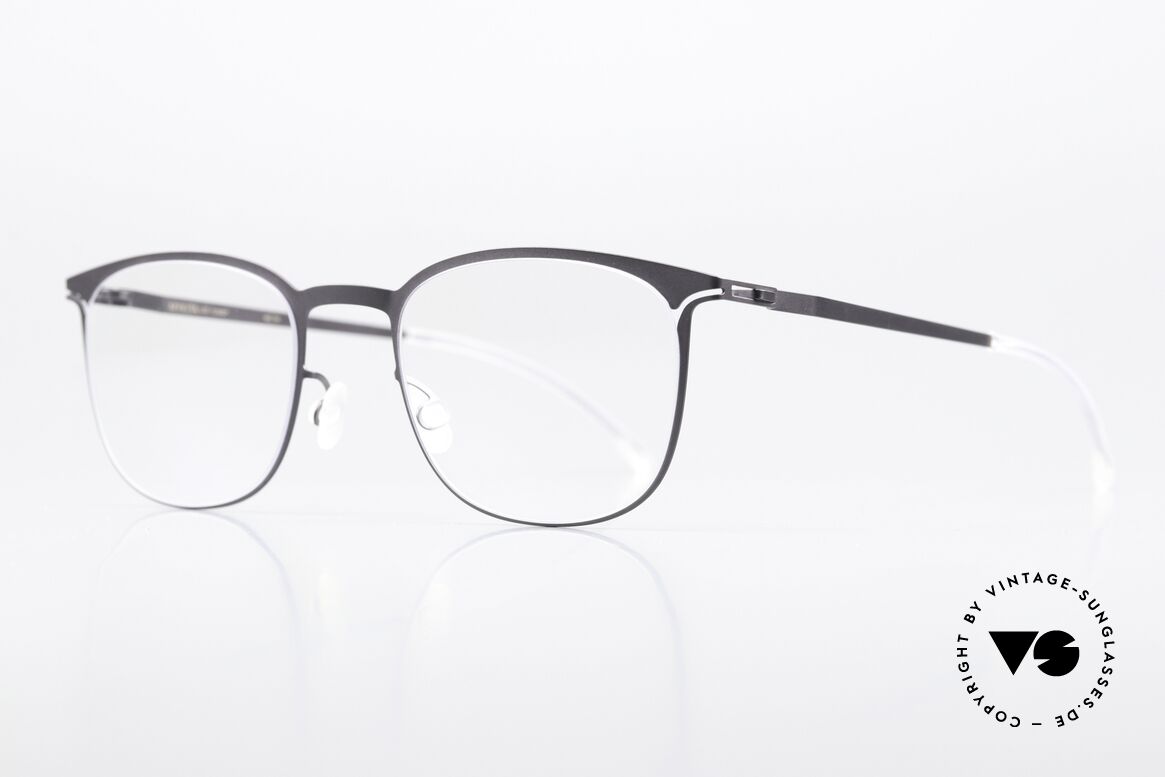 Mykita Lykke Square Panto Eyeglasses, color is called "Blackberry" but looks more anthracite, Made for Women