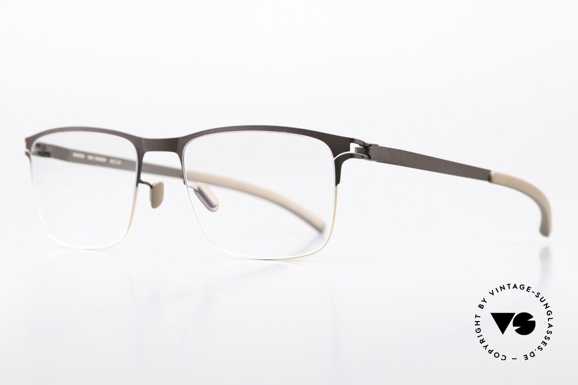 Mykita Vincent Men's Frame Gold Dark Brown, color is "Gold/Dark Brown" = a striking men's model, Made for Men