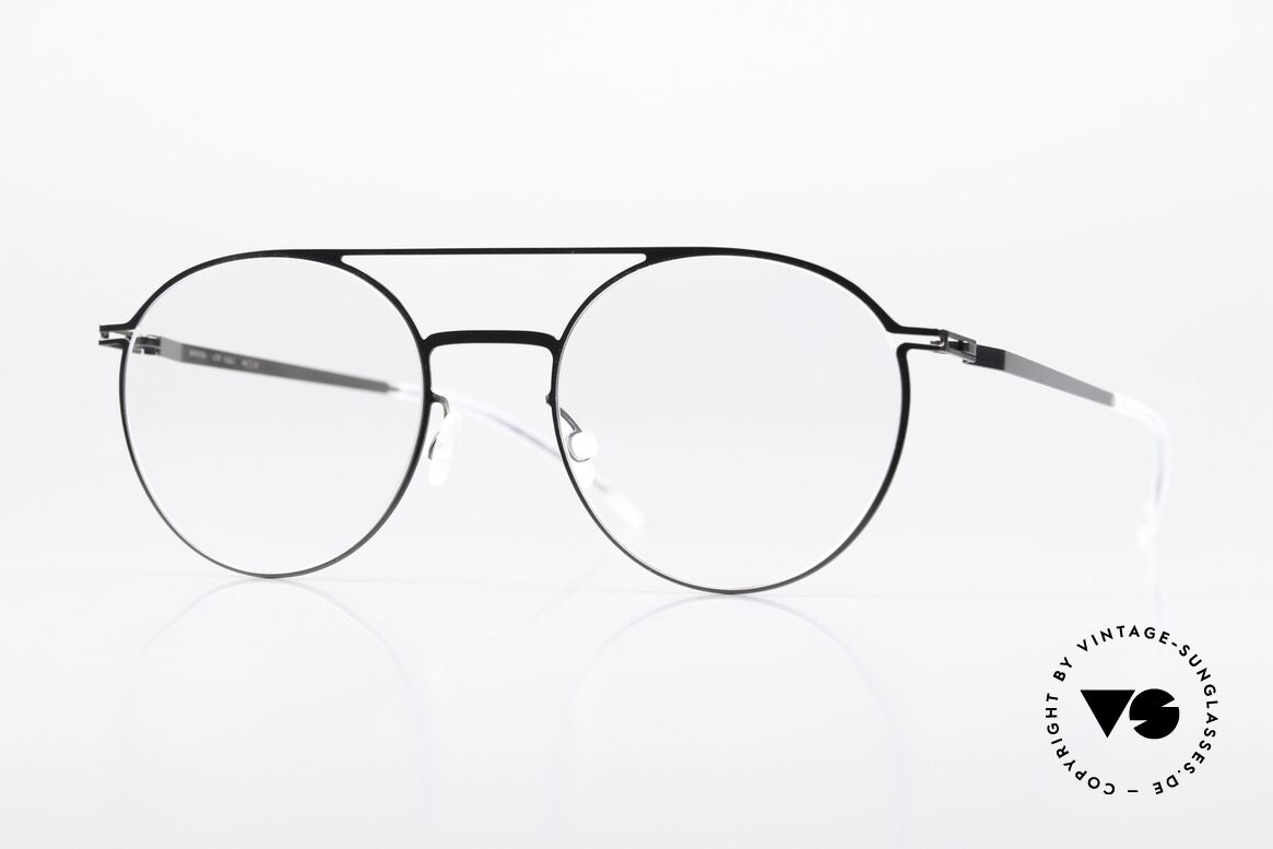 Mykita Kjell Round Frame Shiny Graphite, Mykita glasses, model LITE Kjell, size 49-20, col 232, Made for Men and Women