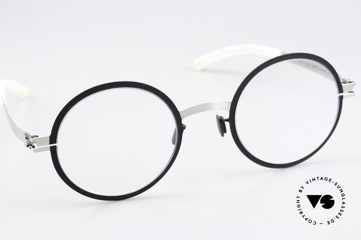 Mykita Bibi Round Frame Black Silver, unworn model with full original packaging by MYKITA, Made for Men and Women