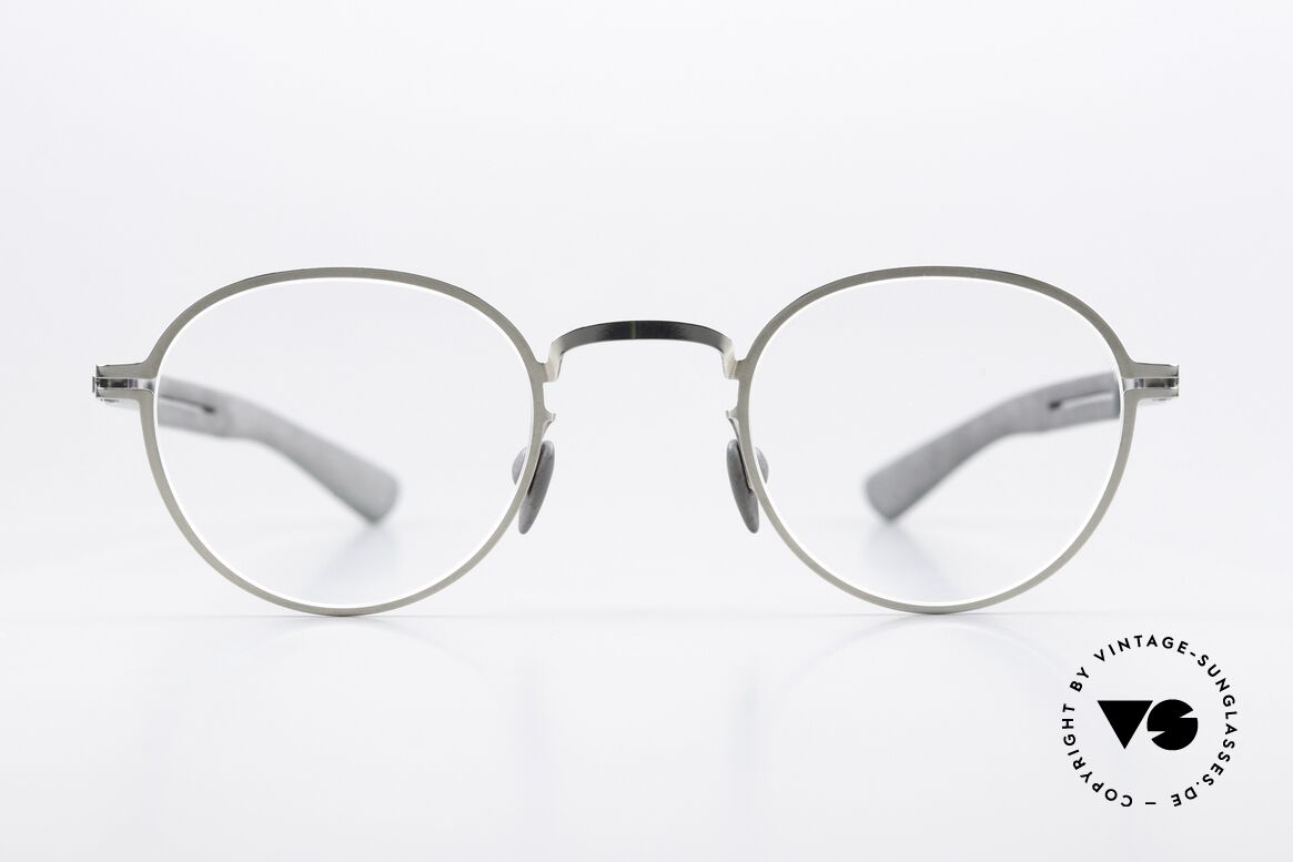 Mykita Mylon Quince Panto Designer Eyewear, size 45-26, color code 245: Silver / Storm Grey, Made for Men and Women