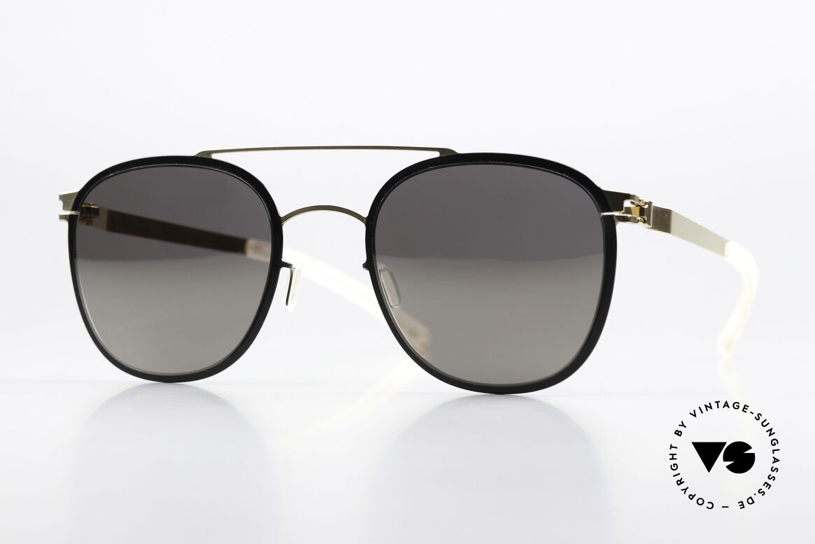 Mykita Keaton Sunglasses In Gold Black, Mykita sunglasses, model Keaton, size 49-23, col. 167, Made for Men and Women
