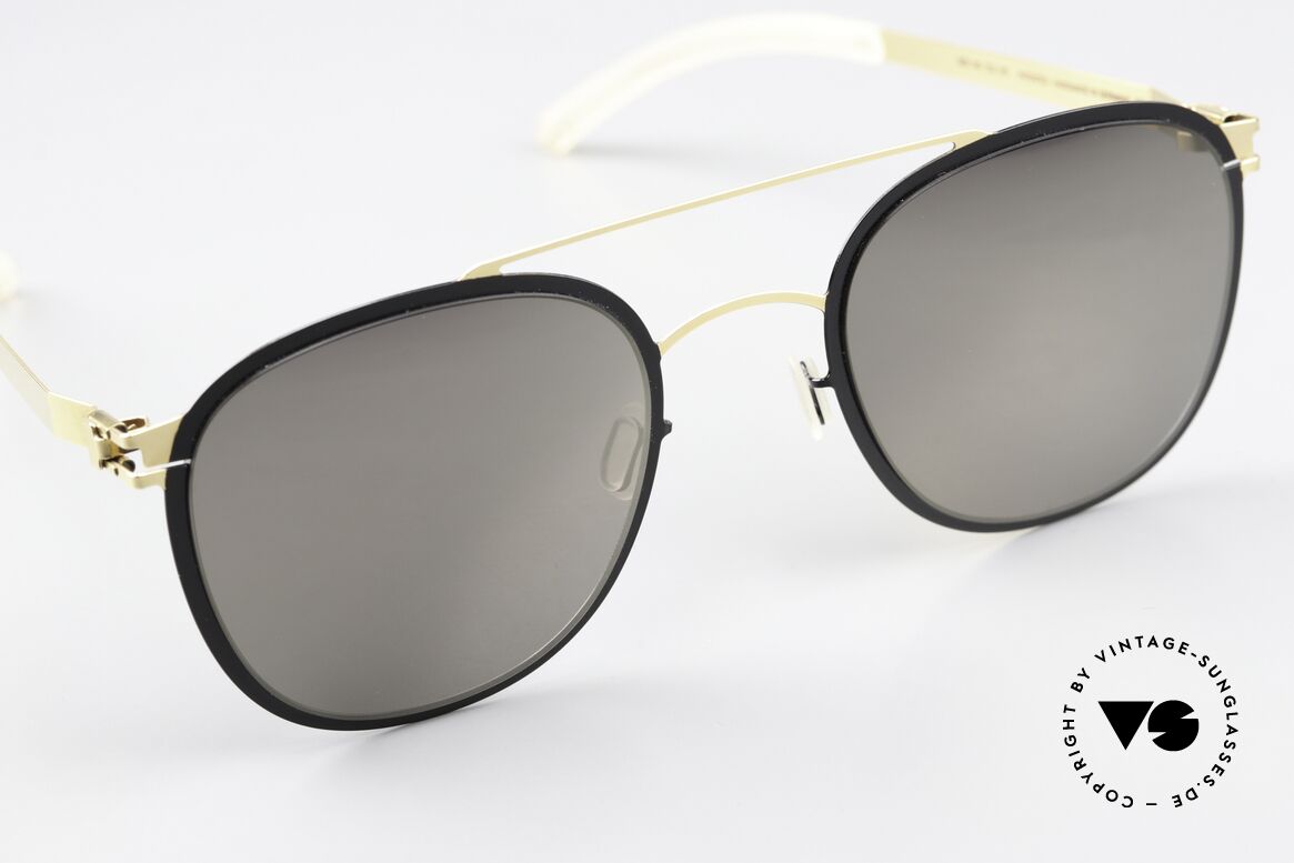 Mykita Keaton Sunglasses In Gold Black, unworn model with full original packaging by MYKITA, Made for Men and Women