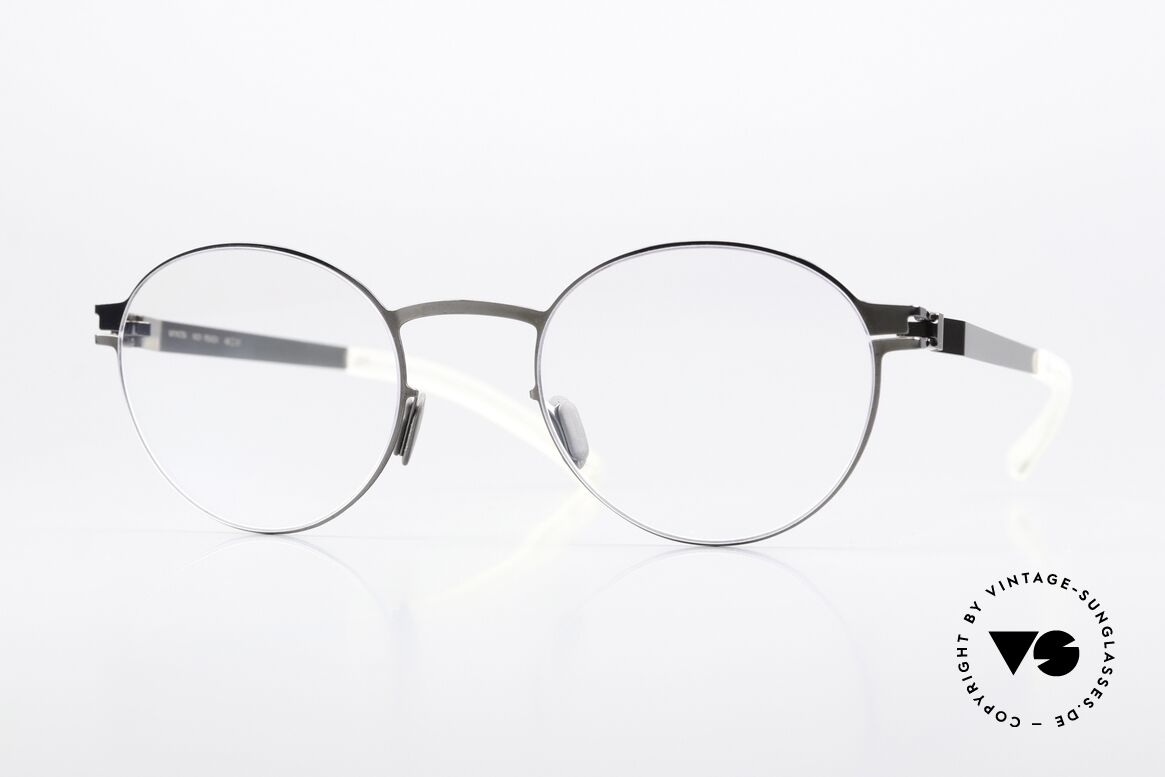 Mykita Peach Panto Specs Shiny Graphite, Mykita eyeglasses, model Peach, size 48-21, col. 232, Made for Men and Women