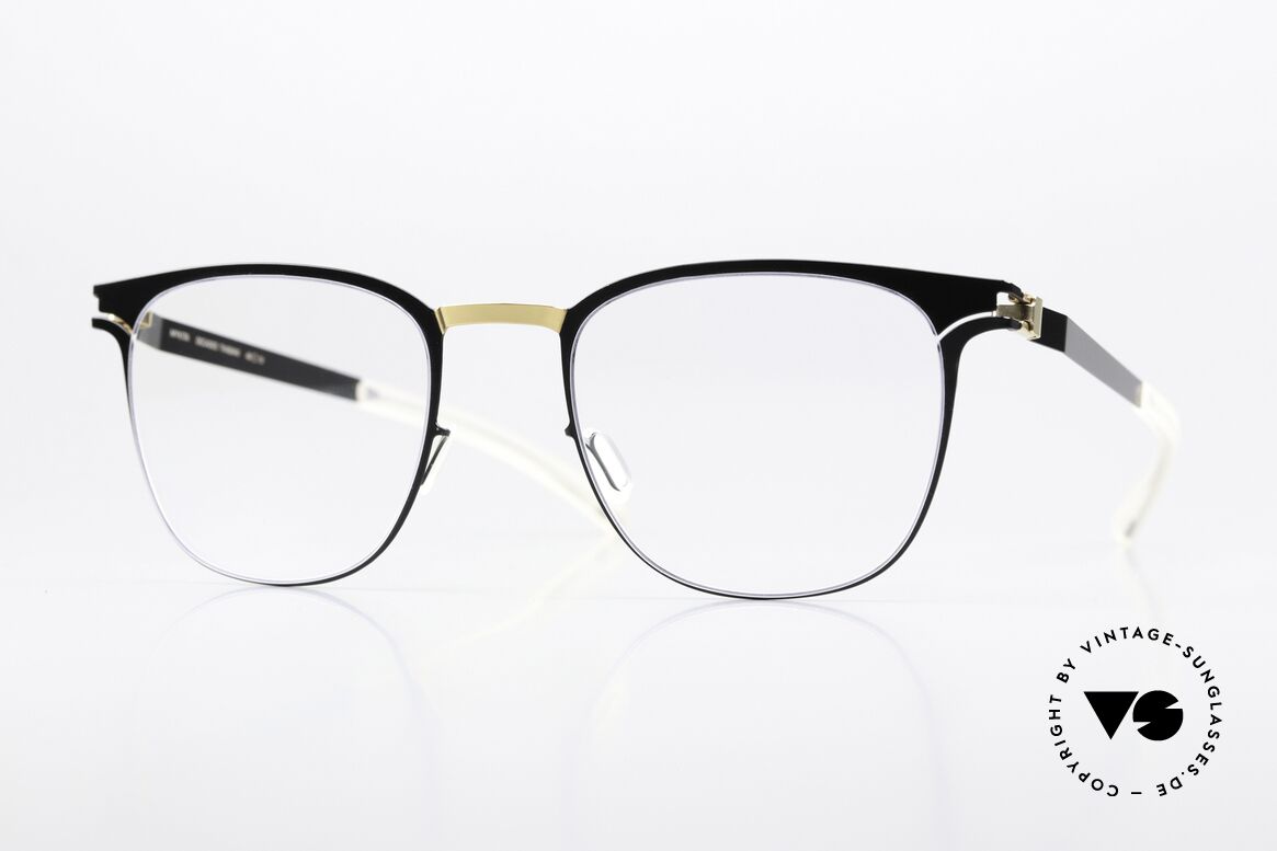 Mykita Thabani Square Frame Black Gold, Mykita glasses, model Thabani, size 49-19, color 167, Made for Men and Women